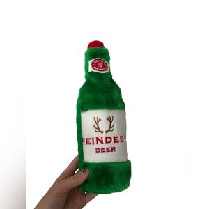 ZIPPY PAWS Dog toy - Reindeer Beer Green Holiday Plush Toy